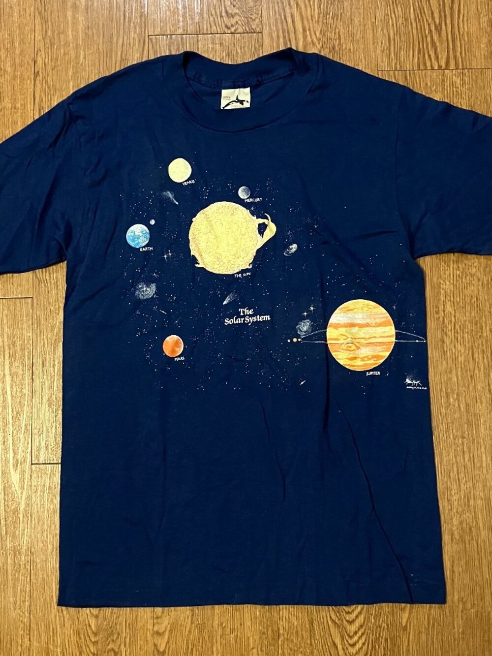 Vintage 1988 Solar System T Shirt Harlequin Single Stitch Made in USA Space
